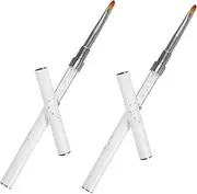 SAFIGLE 2pcs Nail Liner Brushes: Painting Art Design Brush For Nails Art Gel - Double Ended Drawing Tool For Thin Details