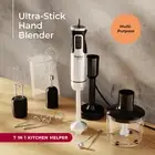 Living Immersion Hand Blender 8 Speed Set 7 Attachments Stainless Steel Blade