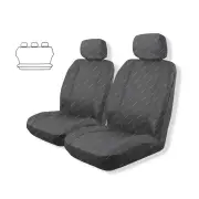 Rear Tailor Made Charcoal Outback Seat Covers for Toyota Hilux SR/SR5 Double Cab