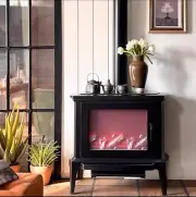 Dollhouse Furniture BJD Light Up Fireplace 1:6 Scale