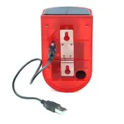 Solar 6LED Flashing Red Light Motion Sensor Alarm Lamp 110db Siren Alert