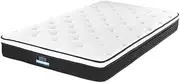 Giselle Bedding Queen Single Bed Mattresses Innerspring Bonnell Spring Foam Breathable Euro Top 21cm Thickness, 5Yrs Warranty, WhiteDurable Coil System with Vacuum Packed