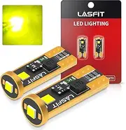 LASFIT 400 Lumens 194 LED Light Bulb, Extremely Bright T10 168 2825 W5W Wedge 3030 Chipsets Error Free for Car Interior Dome Map Door Courtesy License Plate Lights, 12-24V, Gold Yellow(Pack of 2)