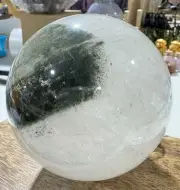 1.300kg Green Phantom Garden Quartz Sphere 10cm