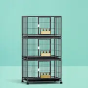 60cm x 90.5cm x 172cm i.Pet Bird Cage Large Aviary Budgie Perch Parrot Stand Wheels