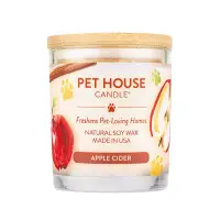 在飛比找博客來優惠-美國 PET HOUSE 室內除臭寵物香氛蠟燭 240g-蘋