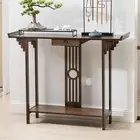 Entryway Console Table Desk with 1 Middle Drawer Ancient East Style Home Hallway