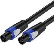 XMUXI Male Speakon to Speakon Cable Male to Male Audio Cord for DJ Bass Speakers Amplifier Cable with Twist Lock (5 Meters)