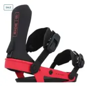 2025 NIB Womens RIDE AL-6 Snowboard Bindings $320 S Black Red all-mountain