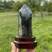 1.73LB Natural colorful Crystal Ghost Phantom Quartz Crystal specimen Tower