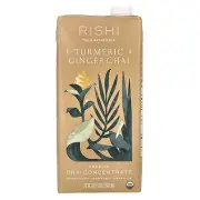 Organic Chai Concentrate, Turmeric Ginger Chai, Caffeine Free, 32 fl oz (946 ml)