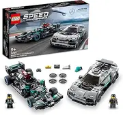 LEGO® Speed Champions Mercedes-AMG F1 W12 E Performance & Mercedes-AMG Project One 76909 Model Building Kit; 2 Collectible Toy Race Cars with Driver Minifigures, for Kids and Car Fans Aged 9+