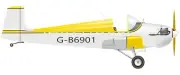 Druine Turbulent 60" WS RC Model Airplane Laser Cut Balsa Ply Short Kit + Plan