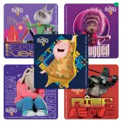 25 Sing 2 Stickers, Assorted 2.5" x 2.5" each