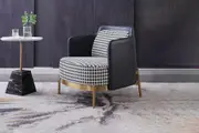 Finch Houndstooth Armchair – Modern Upholstered Accent Chair
