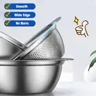 2Pcs Colander Strainer Bowl Set with Handle 2 Quart Stainless Steel Colander༄