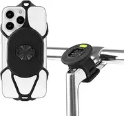 BONE Bicycle Phone Holder 360° Rotatable 2nd Gen. Cycling Computer Mount Set Shock Absorption for 2.2-4.7cm stem Compatible with 4.7-7.2" Mobile Phone iPhone Samsung Sony - Bike Tie Connect Kit 2