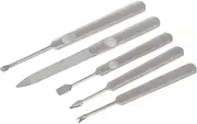 Baluue 5pcs Manicure Forks Nail Cuticle Remover Kit Cuticle Pusher Polish Remover Nail Buffing Tools for Healthy Nails