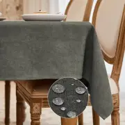 Rectangle Tablecloth Fuzzy Touch Linen Waterproof and Wrinkle Resistant Oblon...
