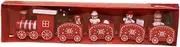 Christmas Train Set Wooden Snowman Decor Kids Toys Red Ornaments