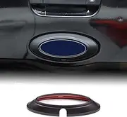 Aunginsy Car Tailgate Emblem Trim Cover Compatible with Ford Ranger 2015-2022 Badge Logo Auto Rear Trunk Back Decor Circle Ring Center Accessories, Matte Black