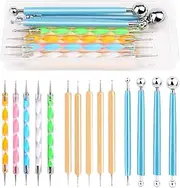 Riddur 14 Piece Dotting Tool Set, Dotting Set, Dotting Pen Set, Dotting Tools for Stones with Storage Box, Dotting Tools, Nail Art Pens for Rock Painting Nail Design