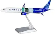 Pre-Built Model Aircraft 21CM 1/200 Scale Realistic Airplane Model for United Airlines B737 MAX10 N27602 Collectible Aircraft Model Miniature Airplane Model