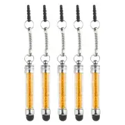 5pcs Stylus Pen for Touch Screens Crystal Diamond Capacitive Pens, Gold