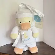 CARTER'S Quack Quack Duck Plush Satin Cap & Fleece Baby Blanket 30"x40" Lovey