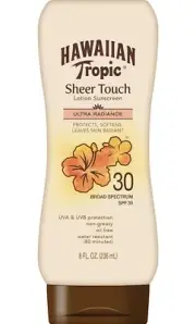 HAWAIIAN TROPIC Sheer Touch Ultra Radiance Lotion Sunscreen SPF 30 – 8 oz Bottle