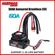 SURPASS HOBBY 60A Brushless ESC 6V/3A BEC for 1/10 1/12 RC Car 380 390 540 Motor