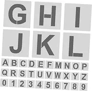 Uonlytech 1set Reusable Alphabet and Number Stencils for Kids Blank Plastic Templates for Learning and Crafting for Home School Art Projects