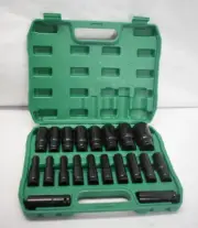 Generic 20 Pack 1/2" Drive Impact Socket Set Hex Socket Professional Portable