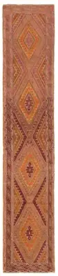 Vintage Hand-knotted Runner Rug 2'6" x 12'2" Traditional Wool Carpet