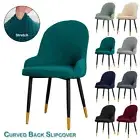 Curved Wing Back Chair Cover Banquet Accent Chair Protector Bars Cafes Slipcover