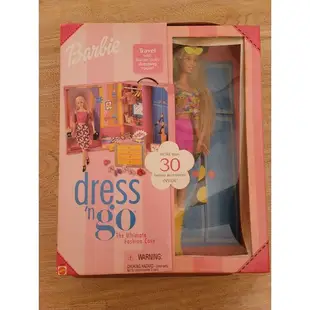 2001 mattel 正版 古董芭比 barbie dress N go 衣櫥 衣櫃