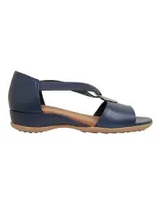 [Wide Steps] Caroline Navy Glove Sandals