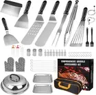 50PCS Teppanyaki Griddle Accessories Kit Stainless Steel Complete Set for Campin