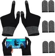 Parliky Gaming Gloves Men's Half-Finger Black Gloves Copper Fiber Covers for Enhanced Touchscreen Control