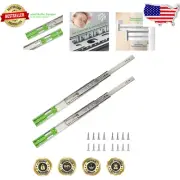 Full Extension 16 Inch Side Mount Drawer Slides - 6 Pairs with Hardware Included