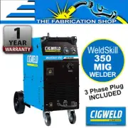 Cigweld WeldSkill 350 MIG Welder, Tweco Torch, Regulator 3 Phase 15 Amp W1004600