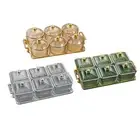 Serving Tray Appetizer Condiment Server Relish Tray 6 Removable Bowl for Candy