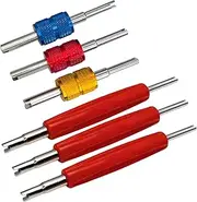 Valve Core Removal Tool Set R134 R12 A/C HVAC Air Conditioner Schrader Valve Stem Core Remover Tool Air Conditioning Line Repair Tools for HVAC R22 R32 R410A (6Pcs Valve Tools), VCR01