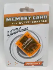 NEW ~ 1024MB(16344 Blocks)Gamecube Memory Card for Nintendo Wii Game Cube NGC GC