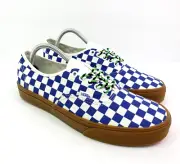 Vans Authentic Womens Sz 7 Mens Sz 5.5 Checkerboard Blue White Low Skate Shoes