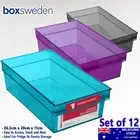 12x Fridge Pantry Storage Box Stacking Nest Drawer Basket Organiser 36x20cm