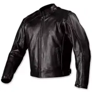 Motorcycle Jacket AGV Sport Classic Blk Leather Zip out Thinsulate Lining 2X HB