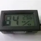 Black White Mini Thermometer Hygrometer Gauge Humidity Meter Digital LCD Monitor