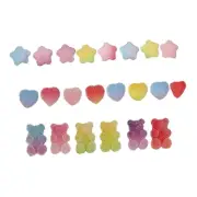 70 Gummy Bear Resin Flatbacks Candy Bear for Slimes Craft