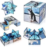Star Cube Infinity Cube Fidget Toy for Children, Yoshimoto Cube for Children from 8-12 Years, Arctic / Antarctic Animals Dice Fun Toy for Boys Girls (Polar Series)